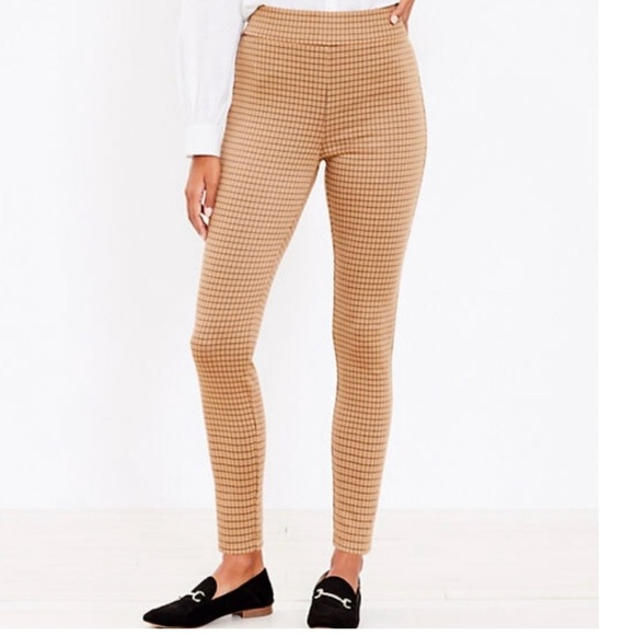 LOFT Checkered Ponte leggings size small tall - Picture 1 of 8